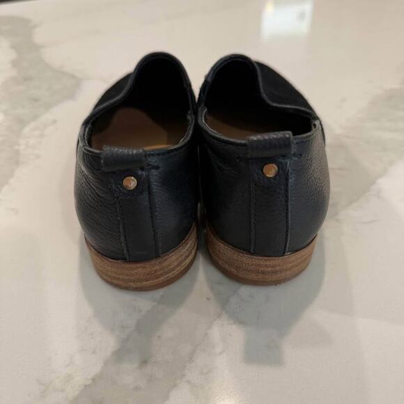 Lucca Lane Tabby Suede Slip On Loafers Women's 6.5M Black Leather Flats Classic - Picture 2 of 8